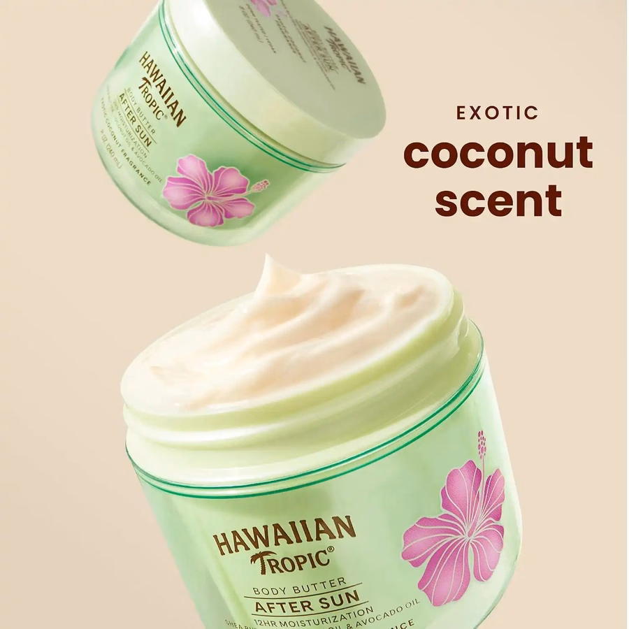 Hawaiian Tropic After Sun Body Butter with Coconut Oil, 8 Oz