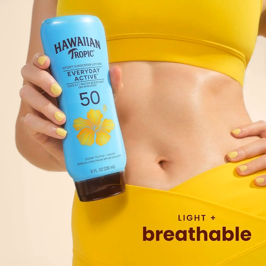 Hawaiian Tropic Everyday Active SPF 50 Sunscreen Lotion, 8 Fl Oz