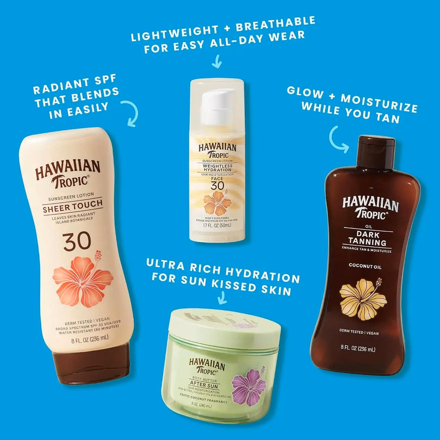 Hawaiian Tropic Weightless Hydration Water Mist for Body SPF 30, 5.2 Fl Oz